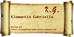 Klementis Gabriella névjegykártya